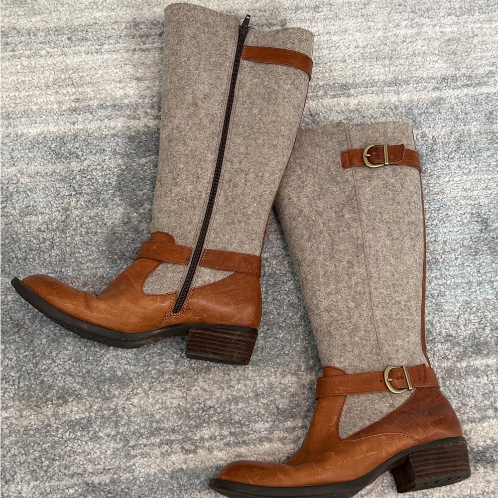 Stylish Brown and Gray Women's Born Boots